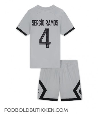 Paris Saint-Germain Sergio Ramos #4 Udebanetrøje Børn 2022-23 Kortærmet (+ Korte bukser)